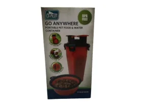 2-in-1 Portable Pet Food Water Container - Go-pilot Red