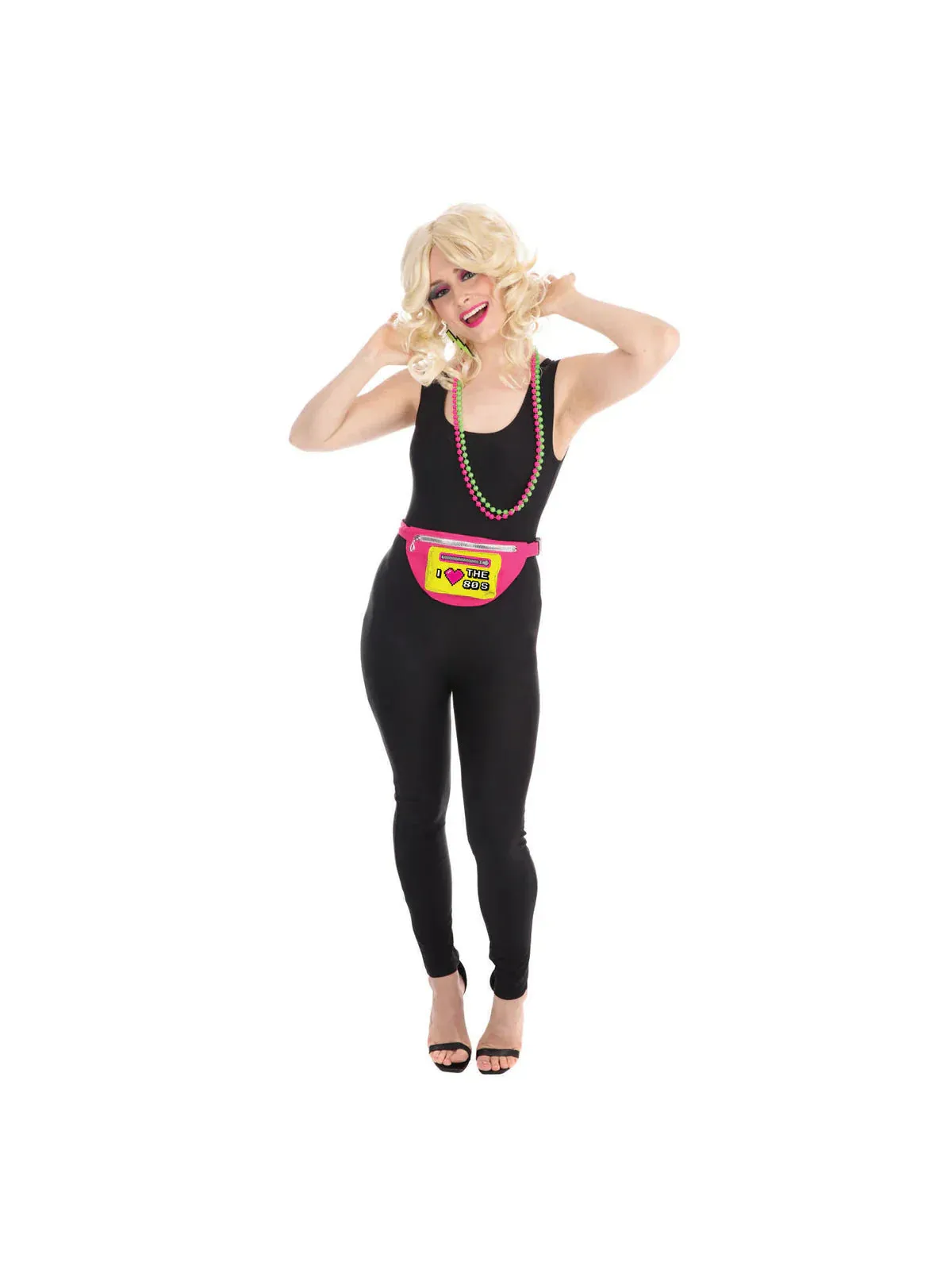 80s Neon Bum Bag Cassette Tape Print