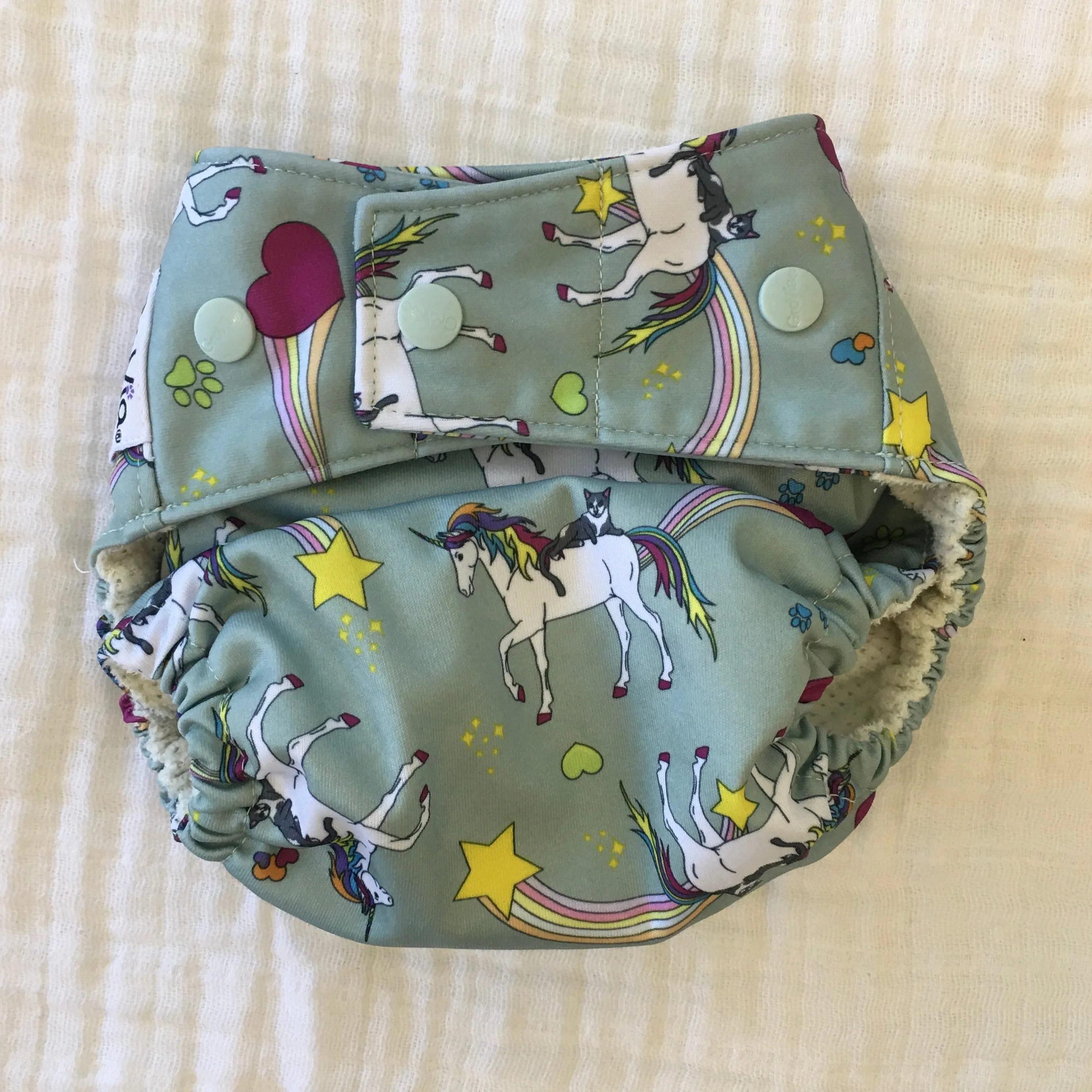 AL GroVia Hybrid Shell - Snaps - Purrrrfect (EUC)
