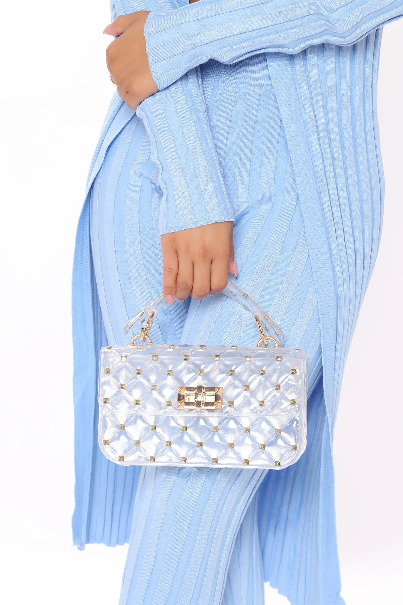All My Studs Crossbody Bag - Clear/Gold