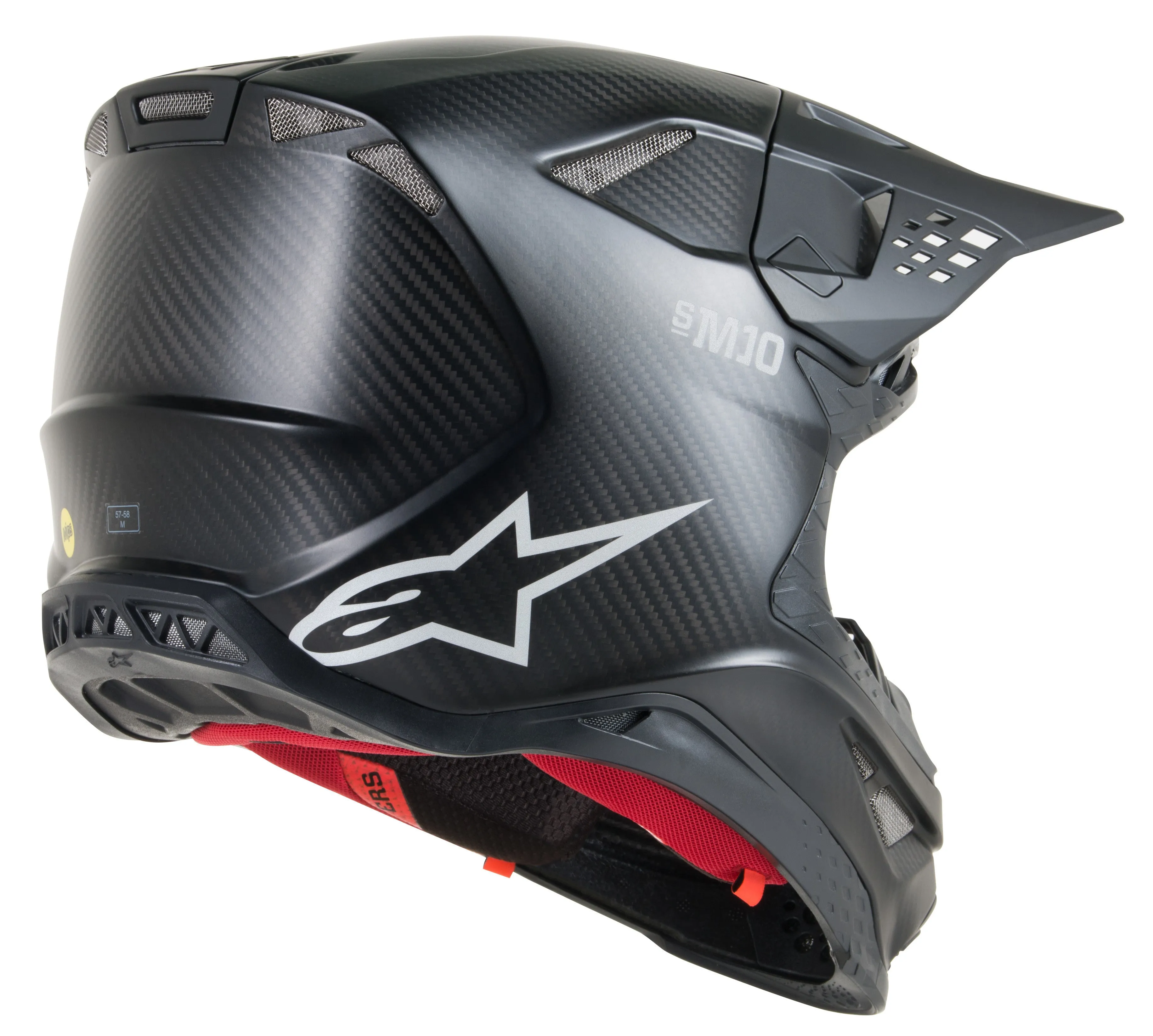 ALPINESTARS S.TECH S-M10 SOLID HELMET CARBON BLACK XL 8300319-1300-X