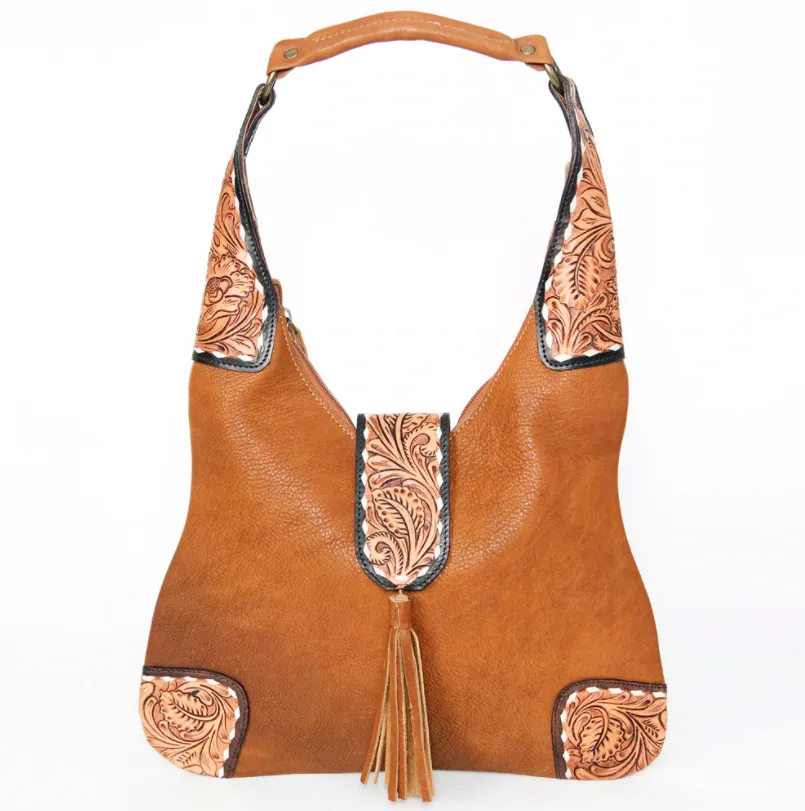 American Darling Conceal Carry Hobo Tooled "Marcella" Bag