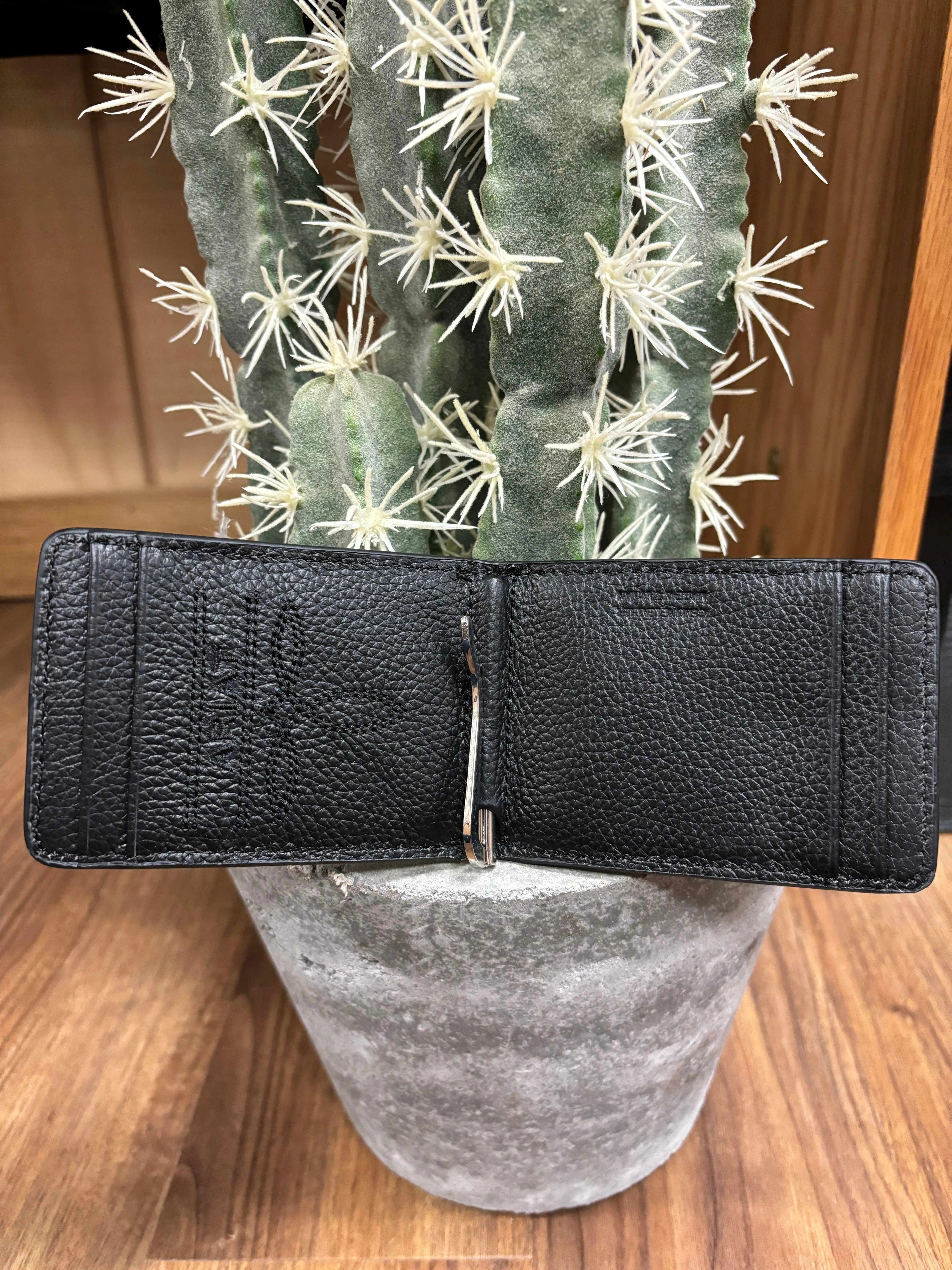 Ariat Mens Black Southwestern Diamond Lacing Money Clip Wallet A3559001