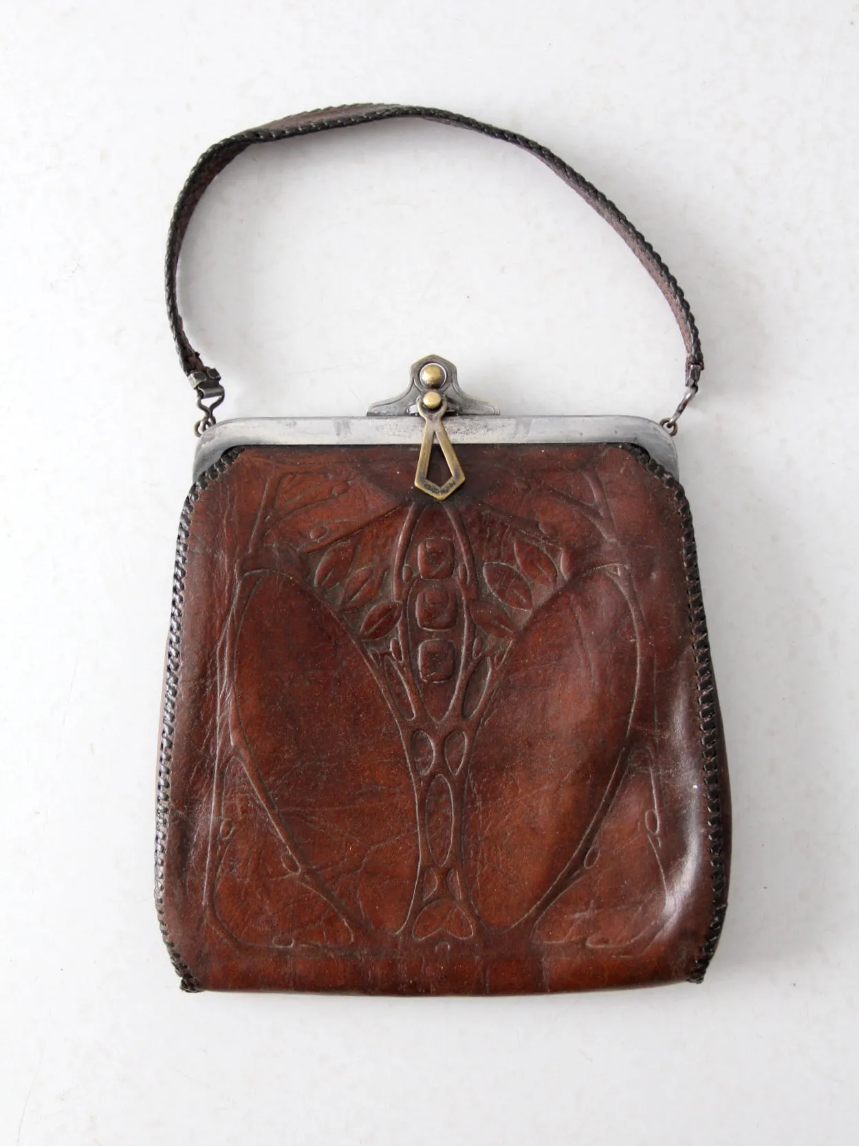 Arts & Crafts leather handbag