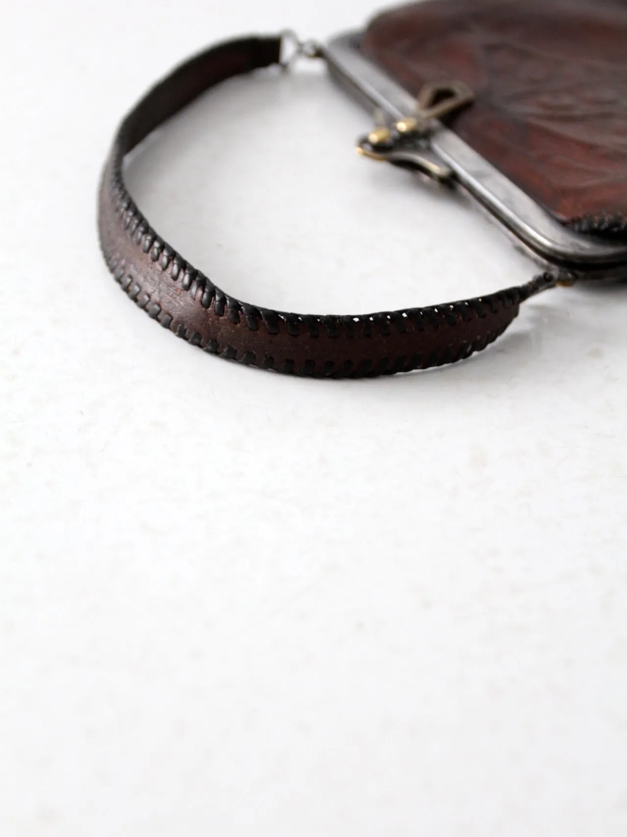 Arts & Crafts leather handbag