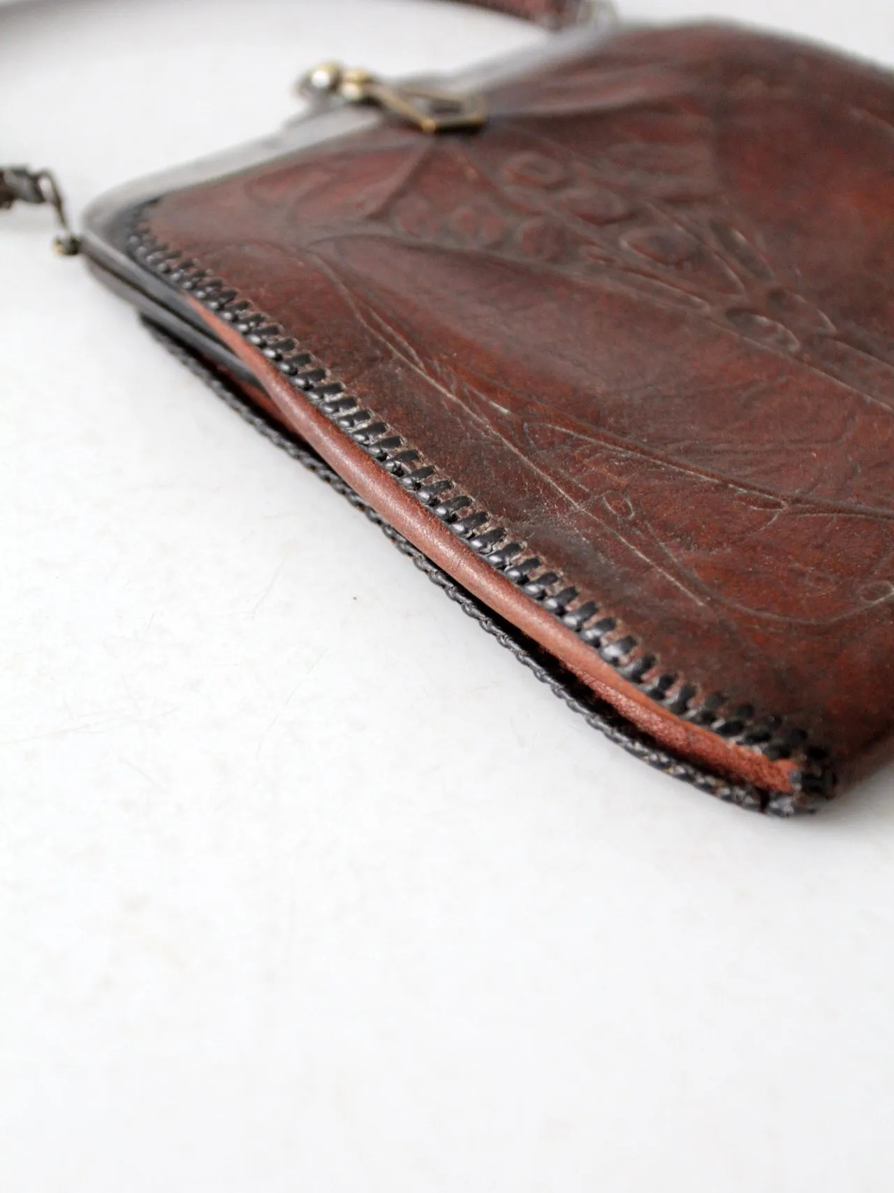 Arts & Crafts leather handbag