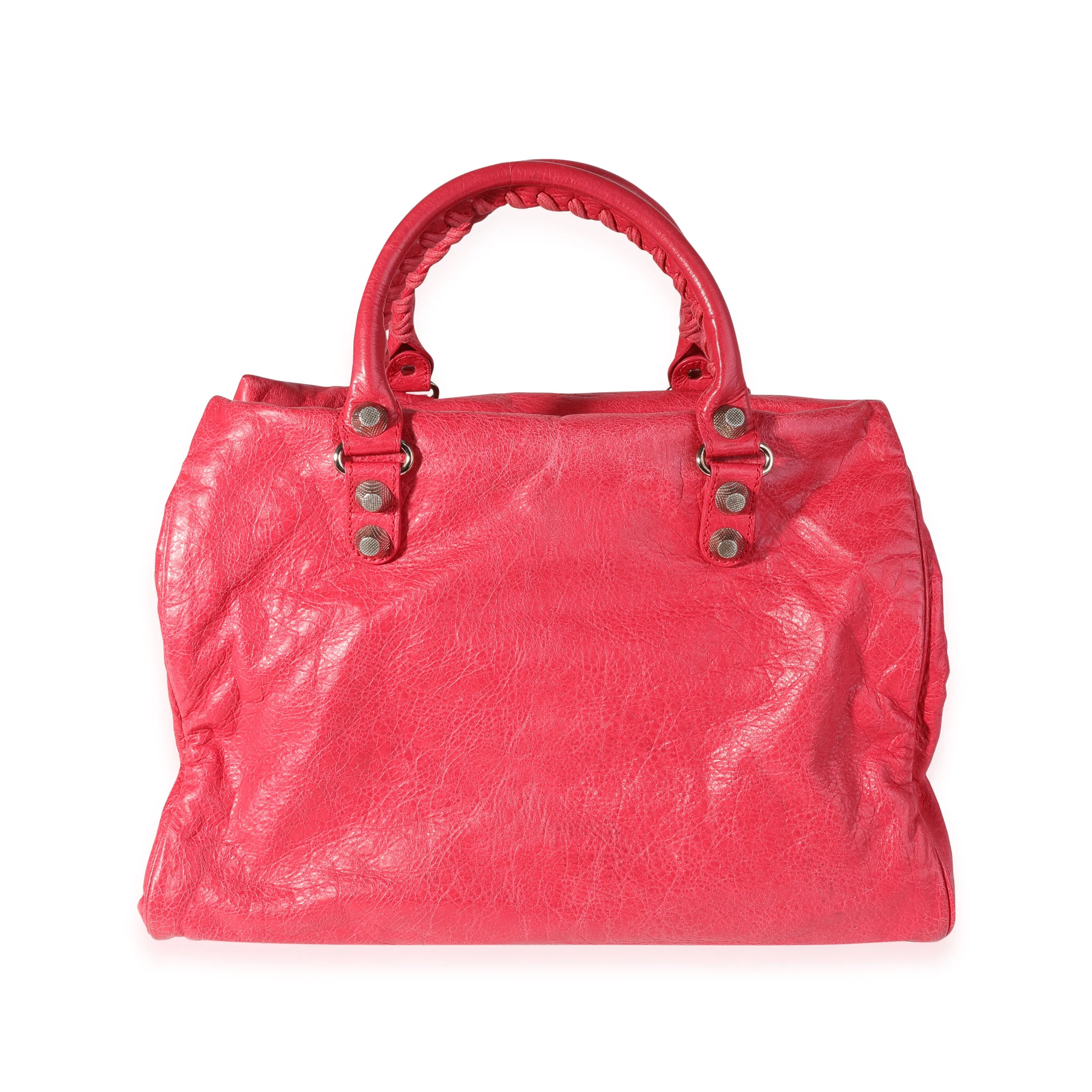 Balenciaga Rose Thulian Agneau Lambskin Giant 21 Midday Bag