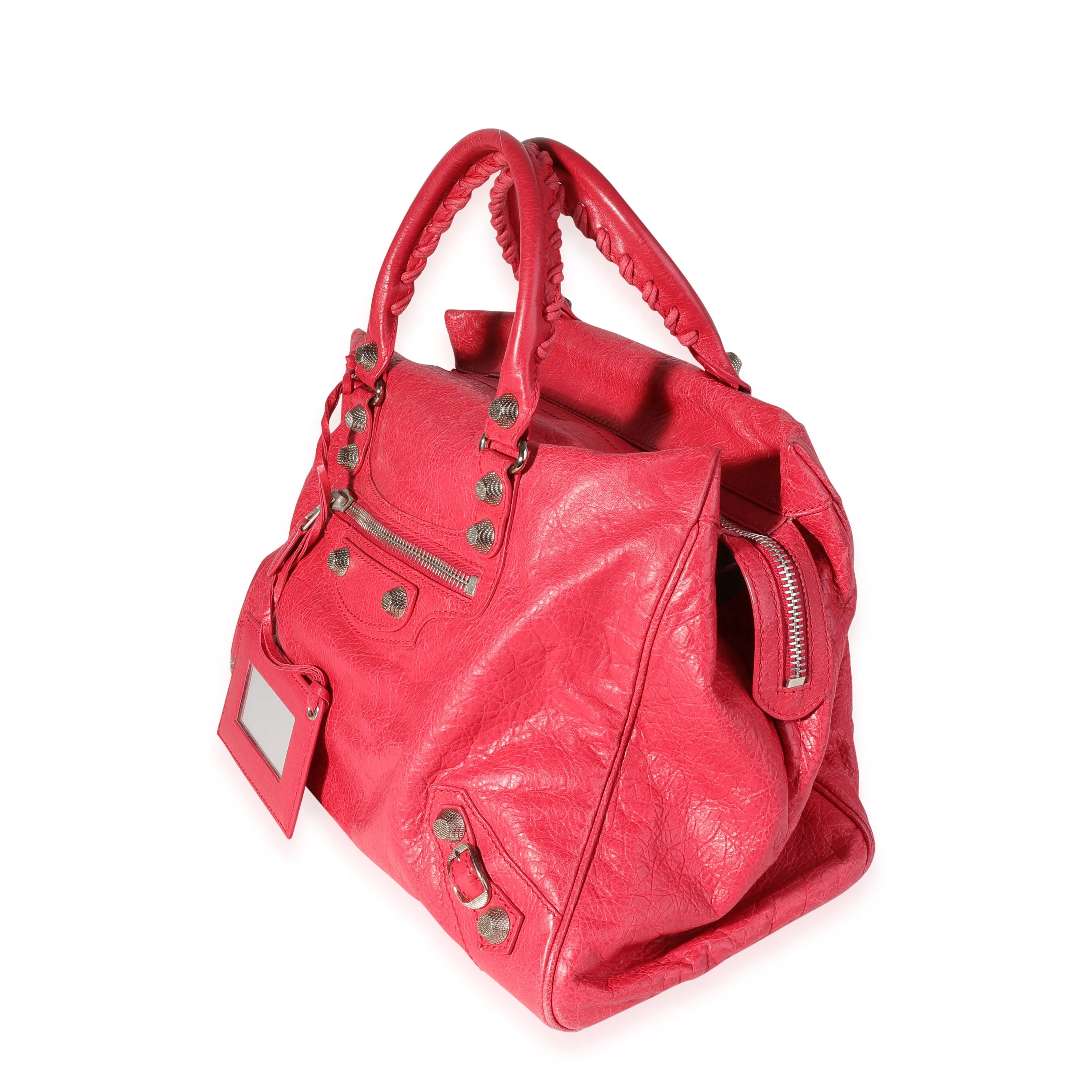 Balenciaga Rose Thulian Agneau Lambskin Giant 21 Midday Bag