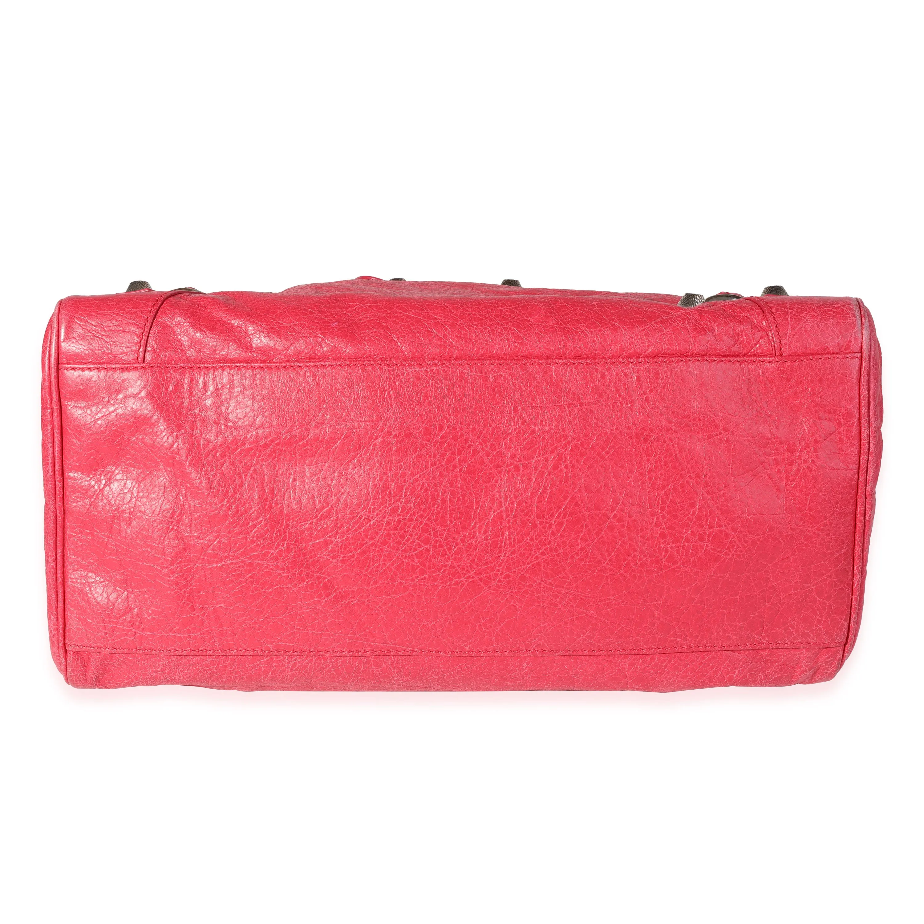 Balenciaga Rose Thulian Agneau Lambskin Giant 21 Midday Bag