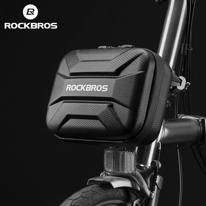 Bicycle Bag Waterproof Hard Shell Bike Bag Front Electric Scooter Panniers Reflective Storage Case