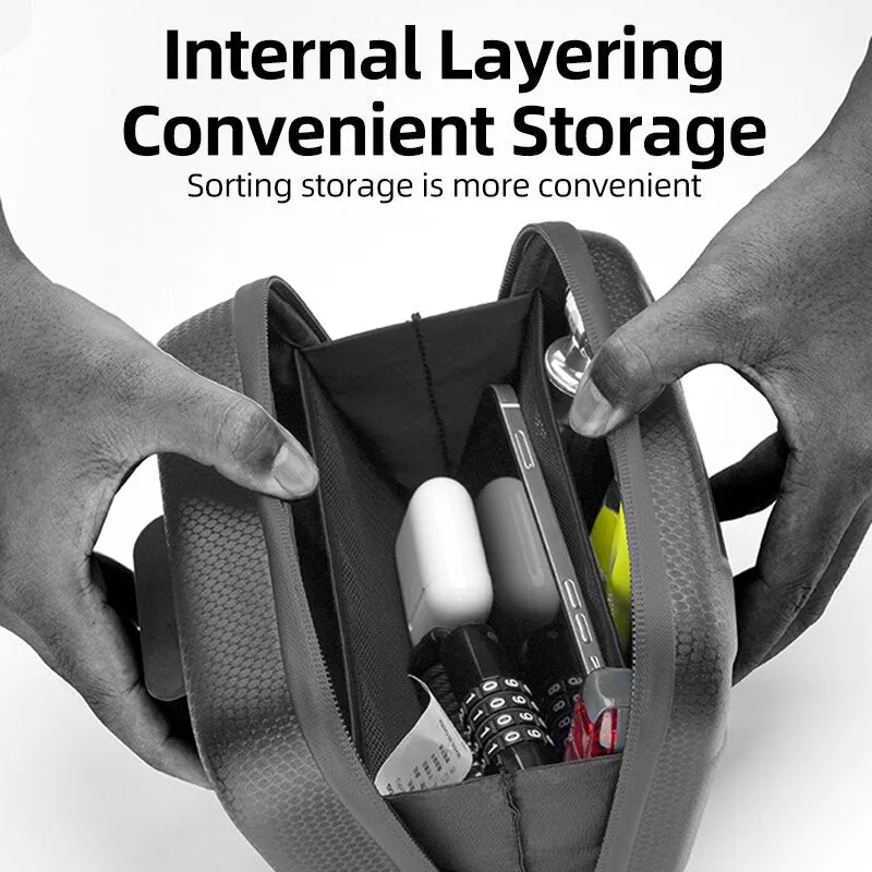 Bicycle Bag Waterproof Hard Shell Bike Bag Front Electric Scooter Panniers Reflective Storage Case