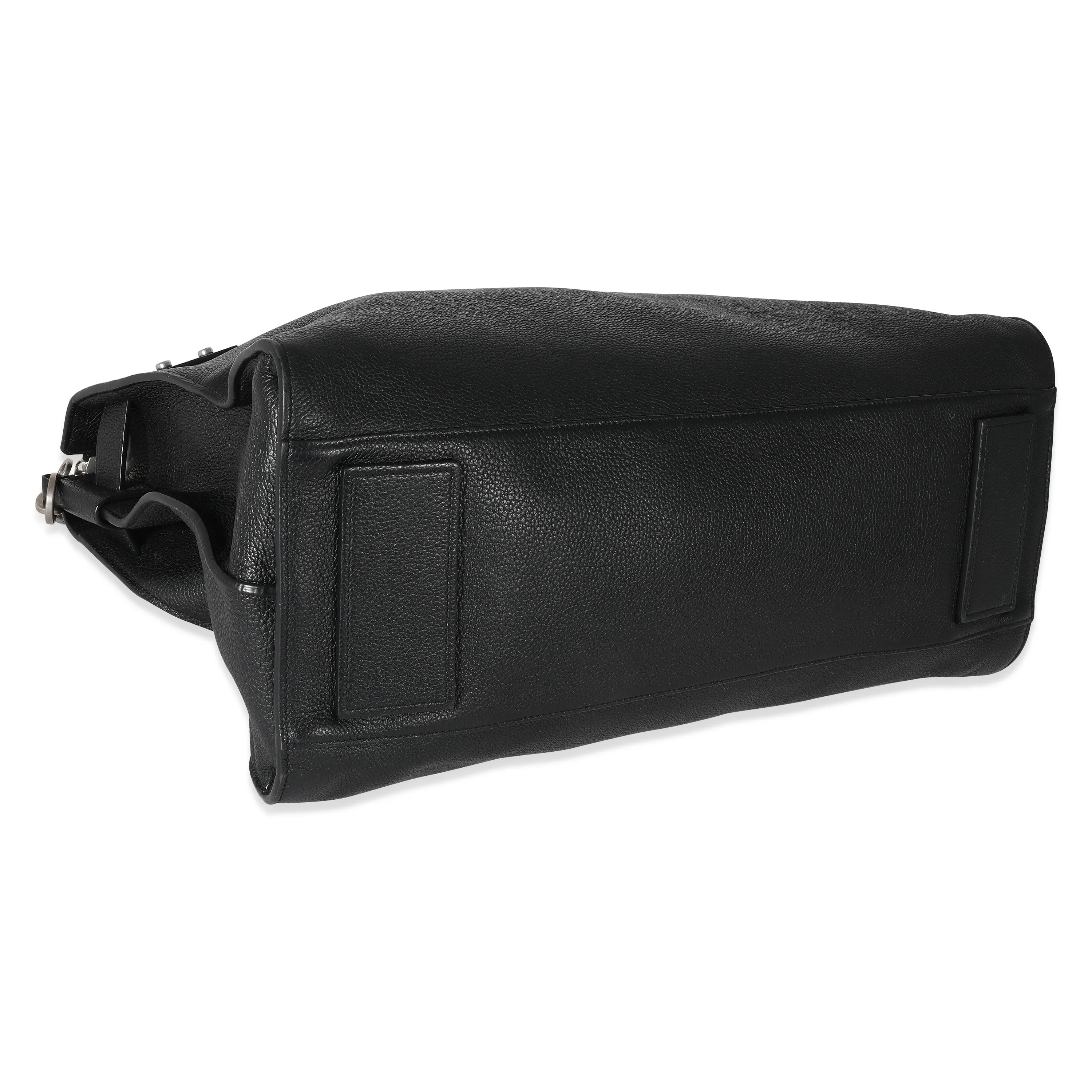 Black Grained Calfskin Medium Sac De Jour 48H Duffle