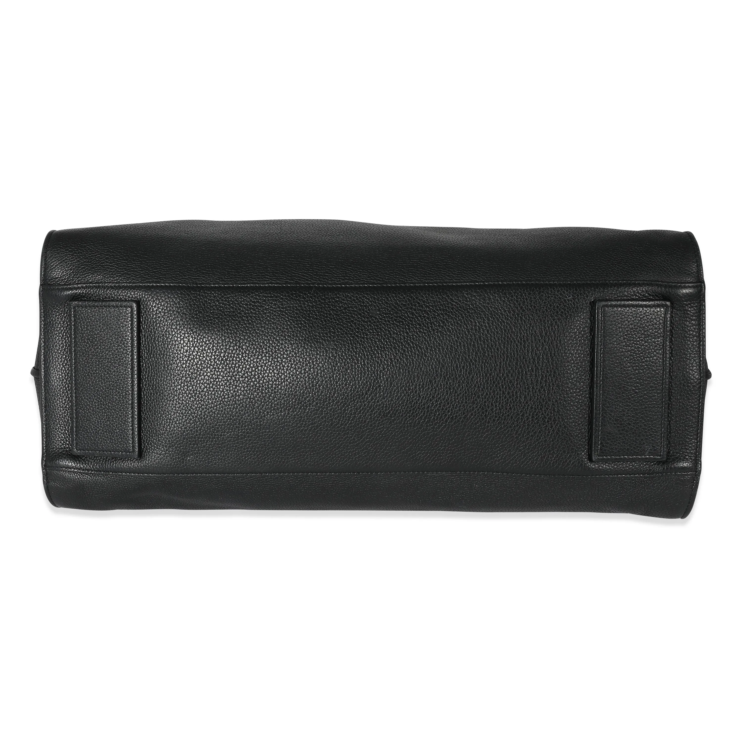 Black Grained Calfskin Medium Sac De Jour 48H Duffle