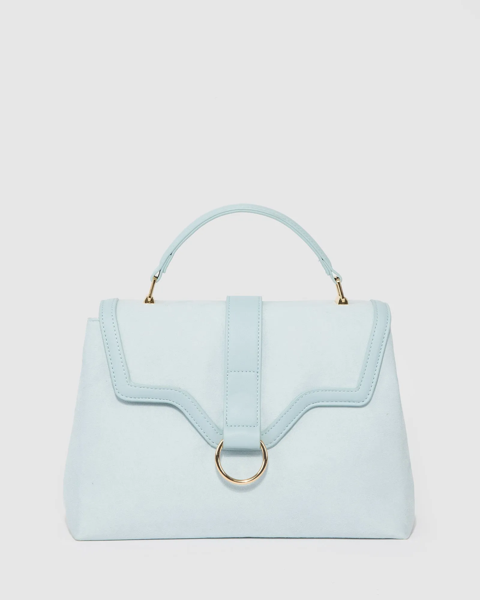 Blue Asma Ring Top Handle Bag