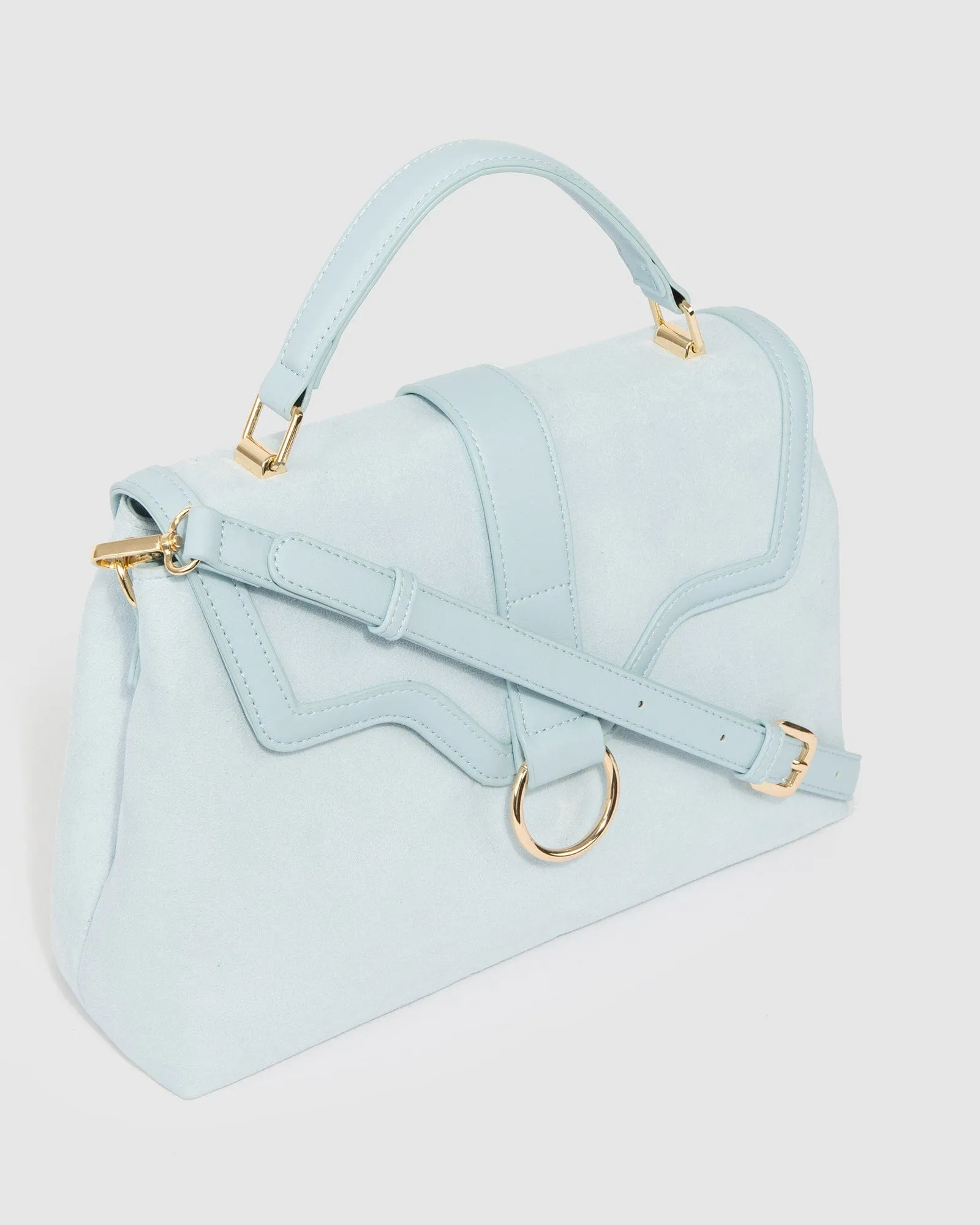 Blue Asma Ring Top Handle Bag