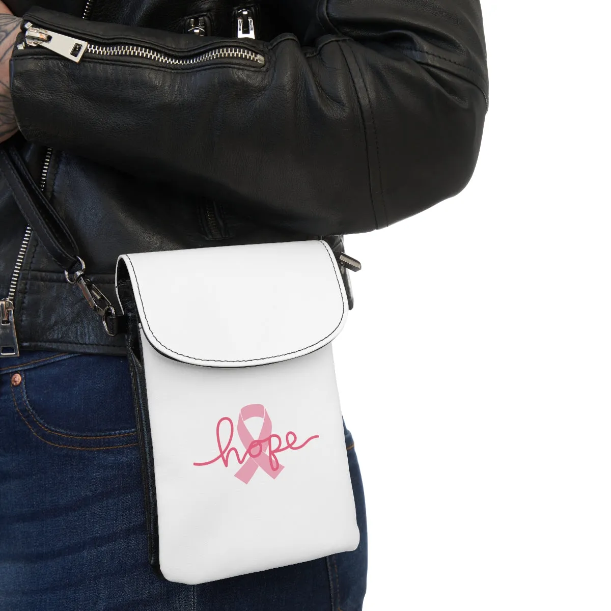 Breast Cancer Awareness Hope Small Cell Phone Wallet