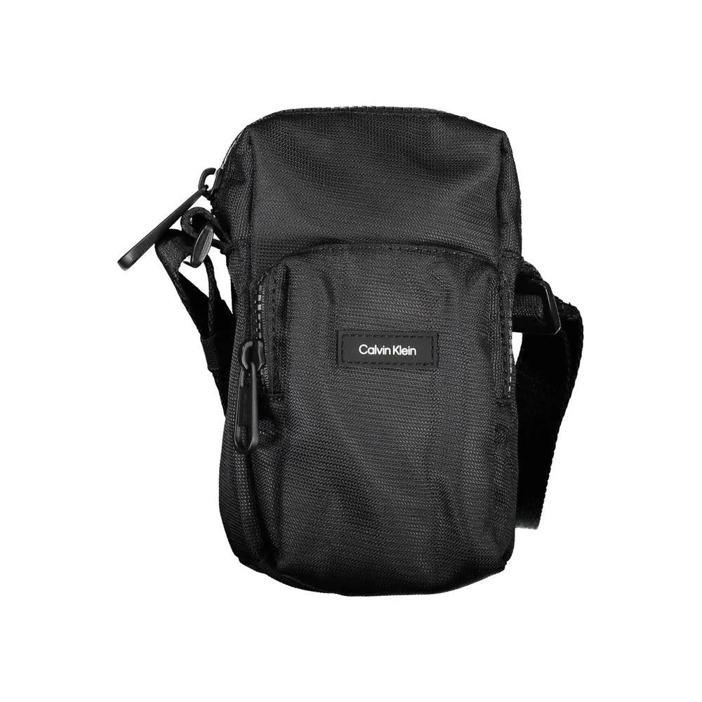 Calvin Klein Elegant Black Shoulder Bag with Chic Detailing