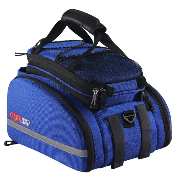 CBR Bike Hard Shell Shelf Bag Travel Bag Bicycle Hard Shell Shoulder Bag(Blue)