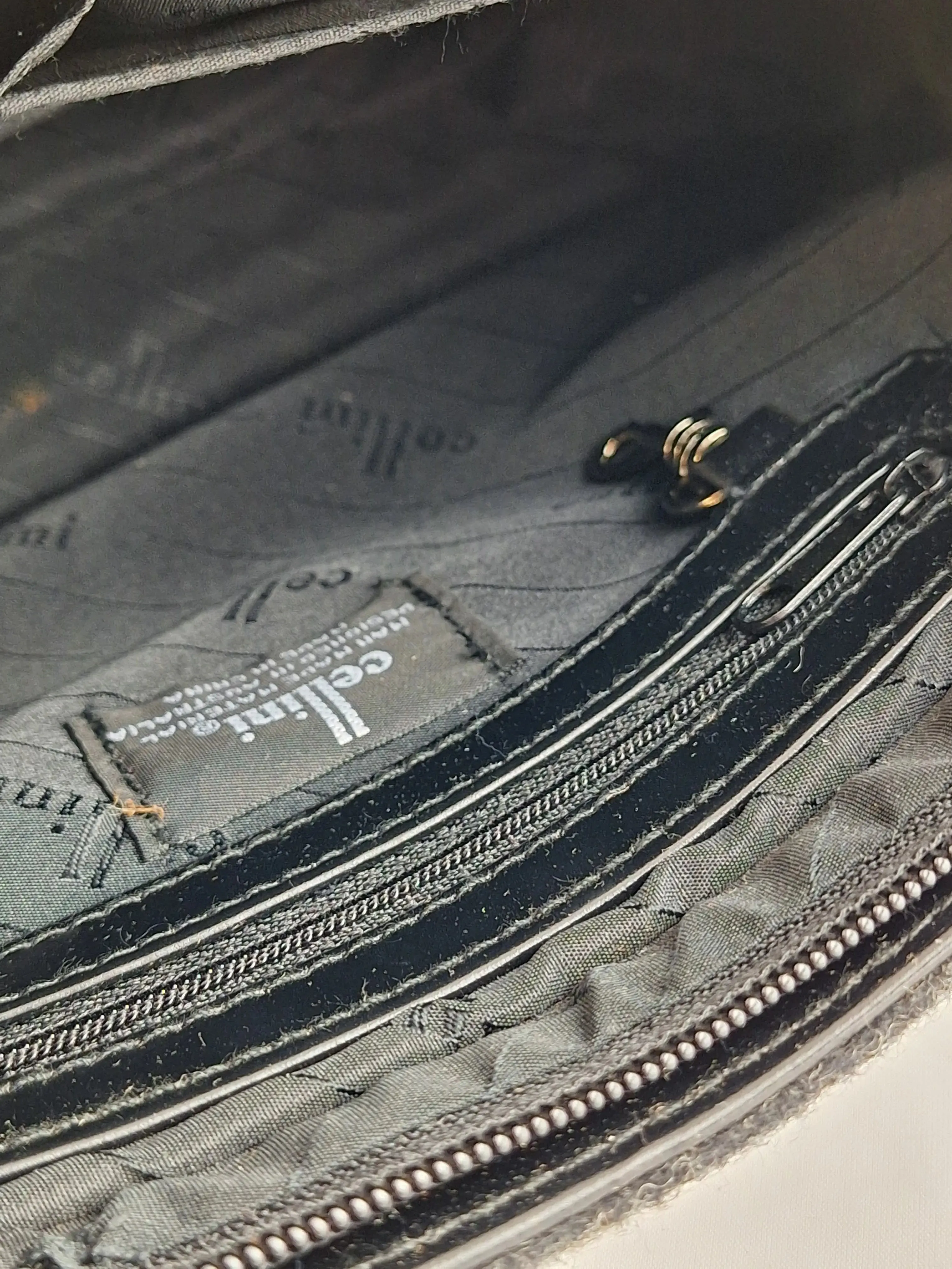 Cellini Small Textured Boxy Shoulder Bag