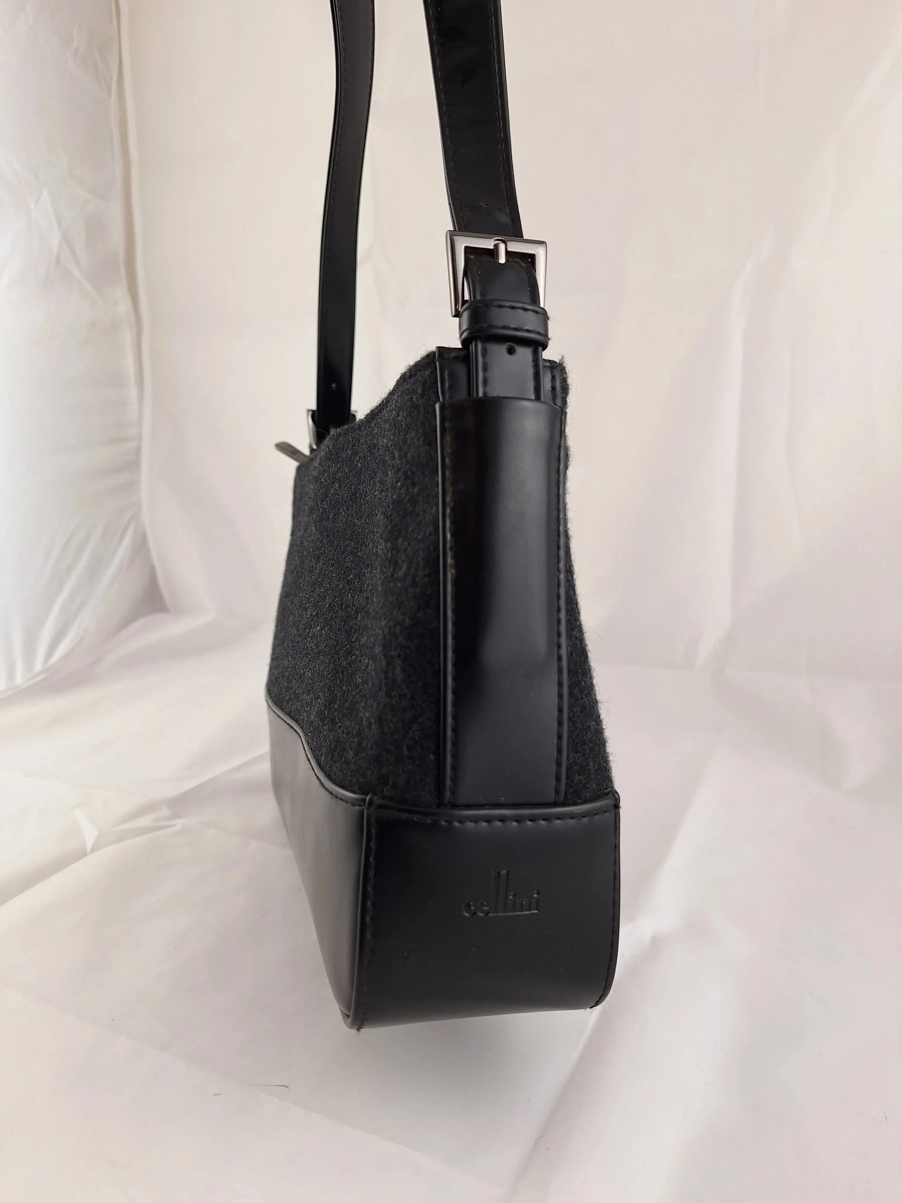 Cellini Small Textured Boxy Shoulder Bag