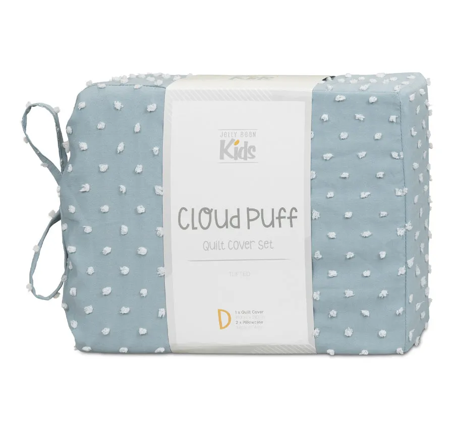 Cloud Puff Quilt Cover Set Range Blue