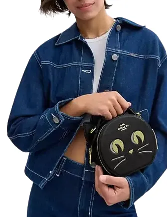 Coach Canteen Crossbody Bag With Halloween Cat