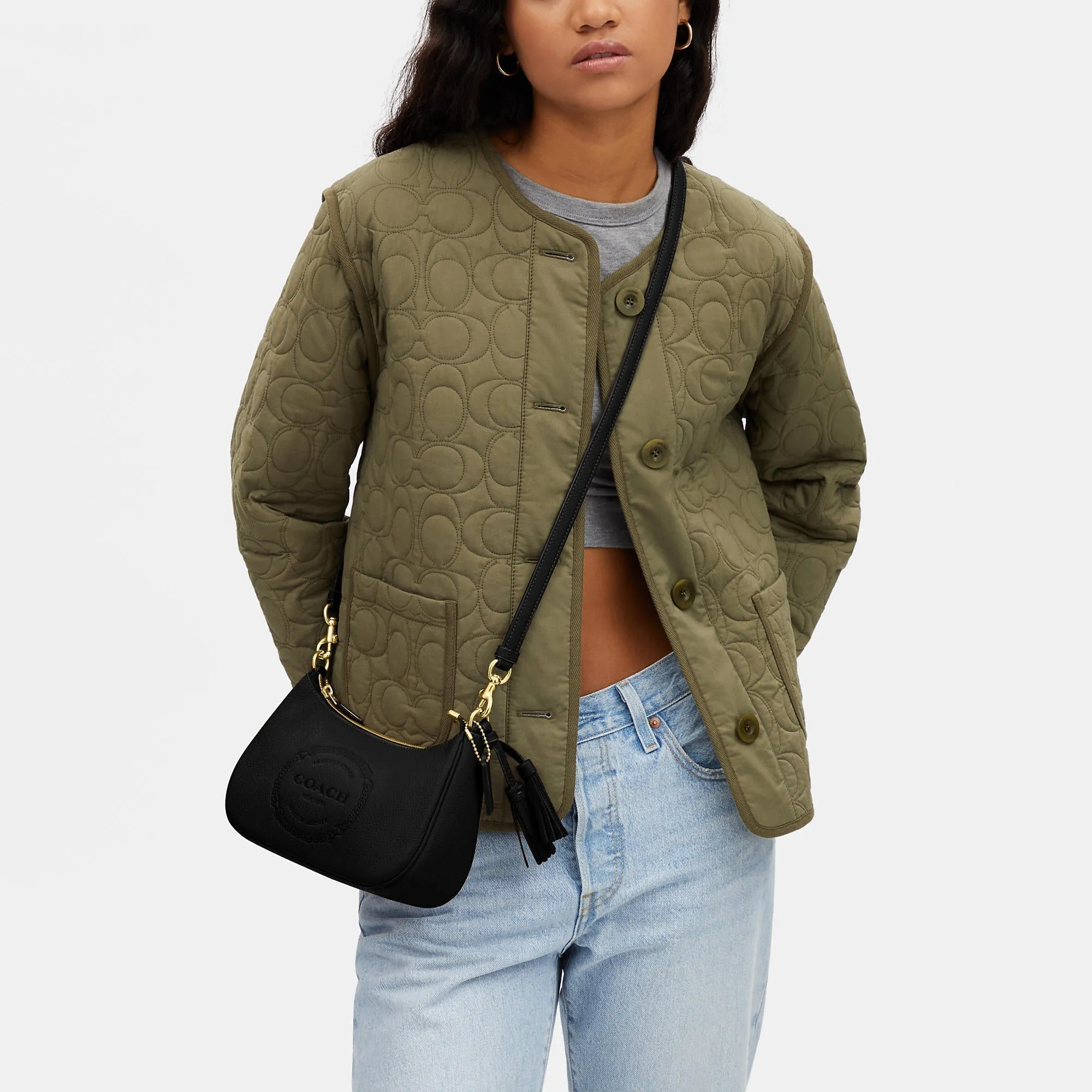 Coach Outlet Teri Shoulder Bag With Coach Heritage