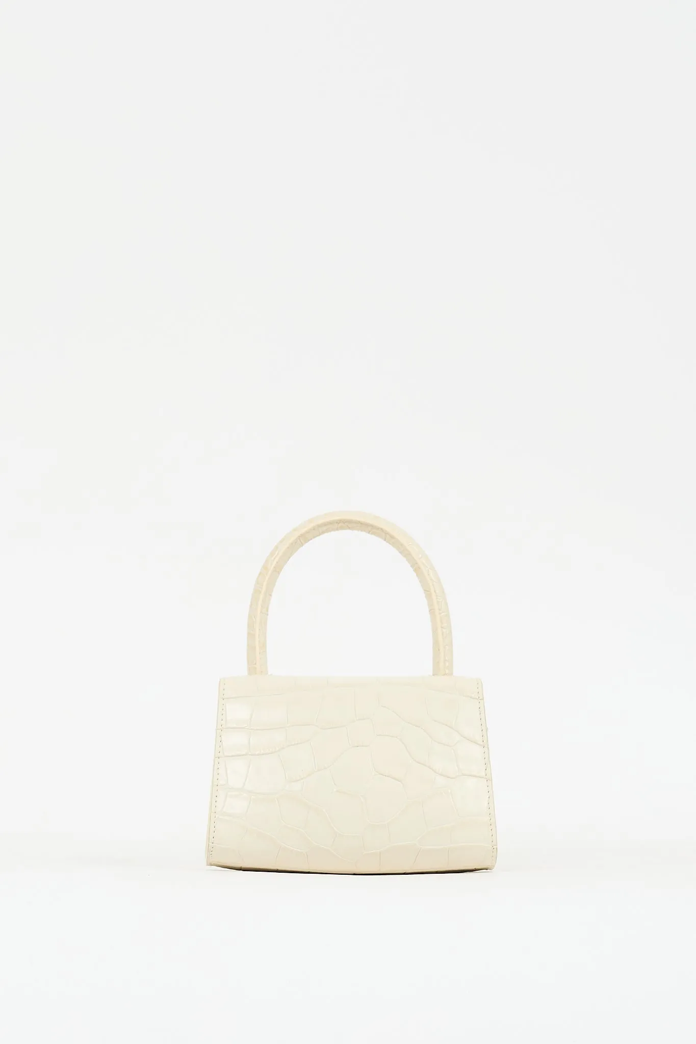 Cream Embossed Leather Mini Bag
