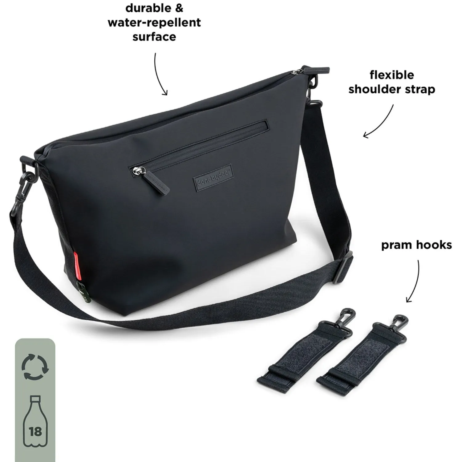 DonebyDeer Black Stroller Bag