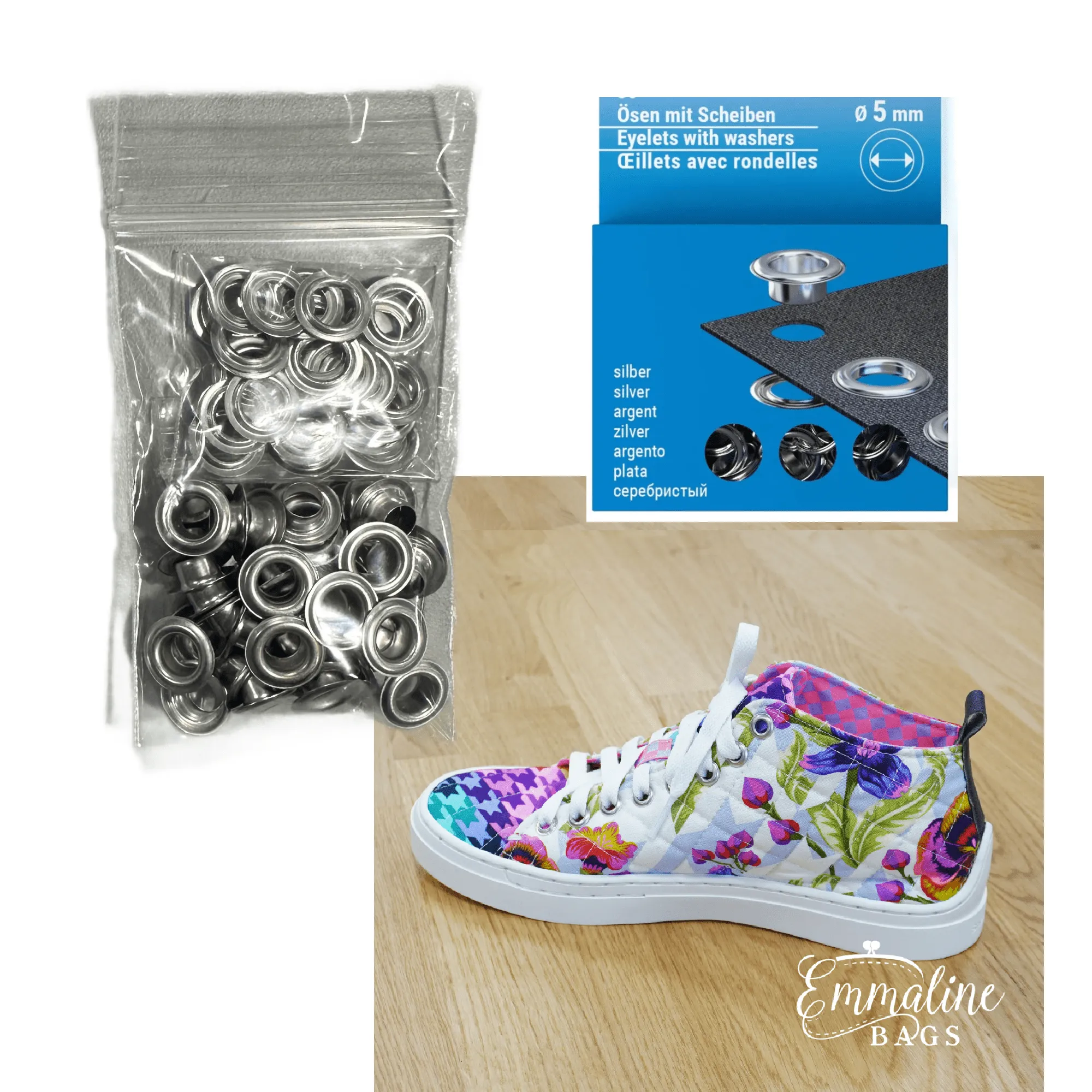 Eyelets with Washers (With Tools & Refills)