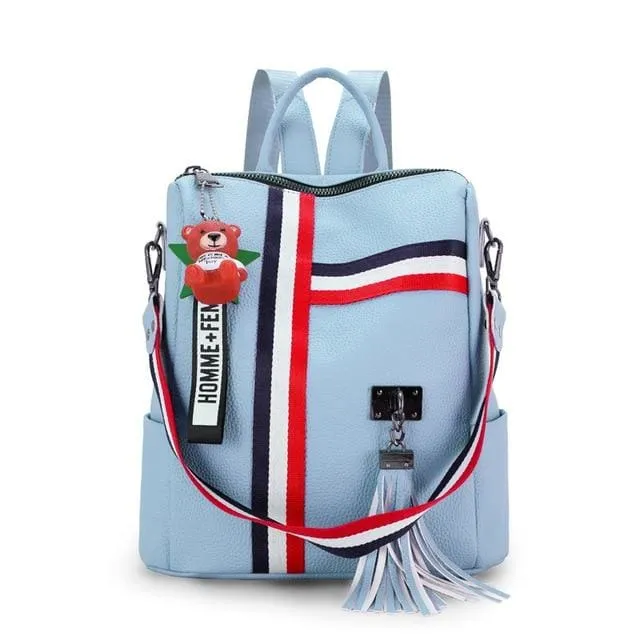 Fashion Leather Shoulder Bag | Backpack | School Bag