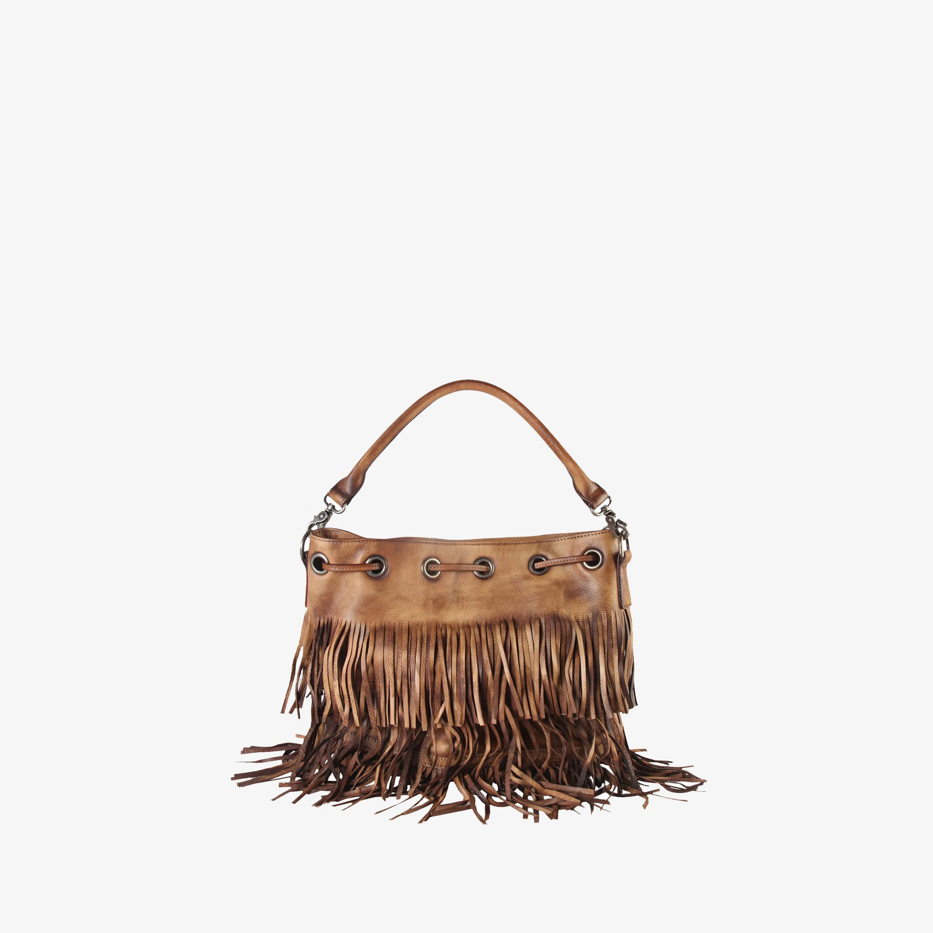 Genuine Leather Fringe Style Large Tote