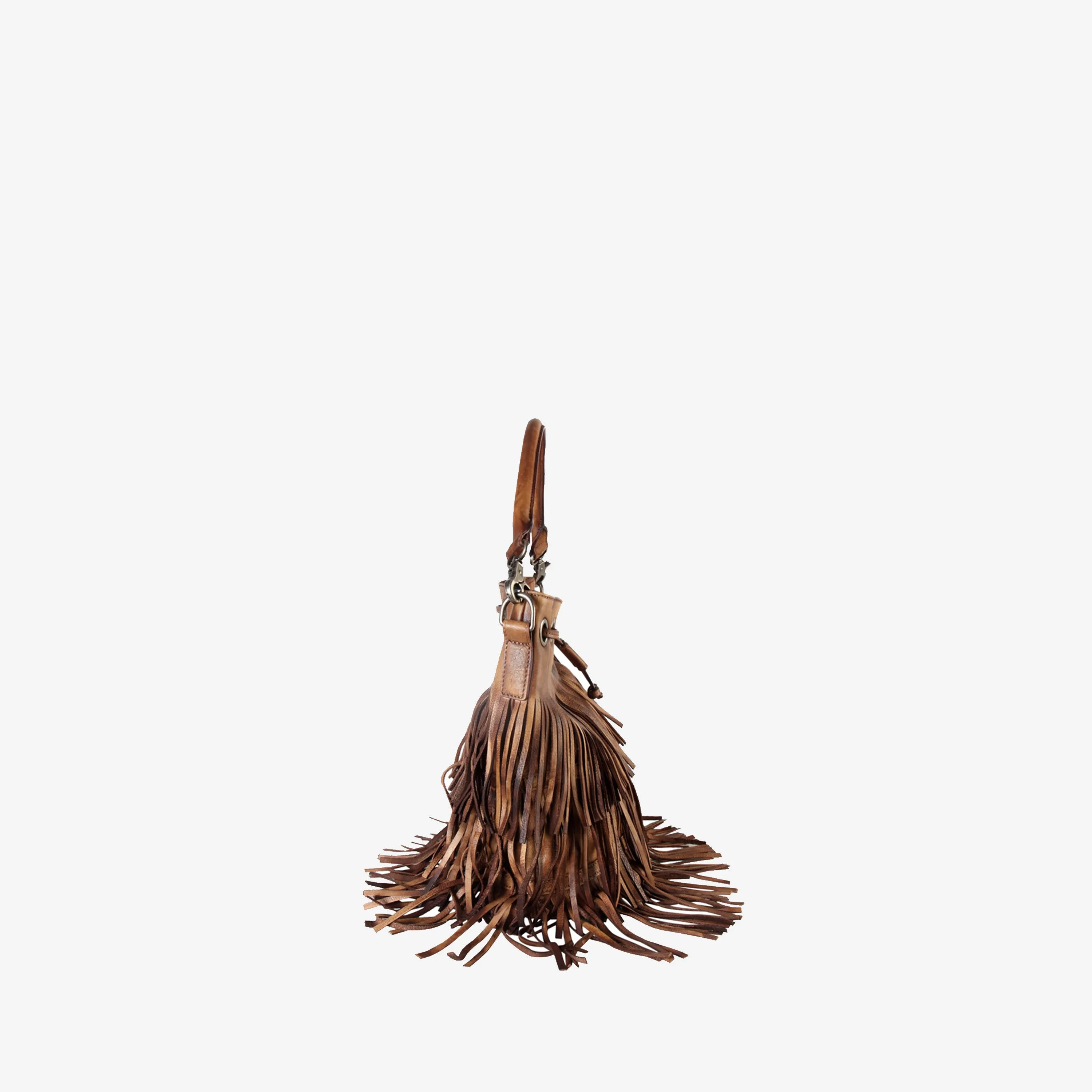 Genuine Leather Fringe Style Large Tote