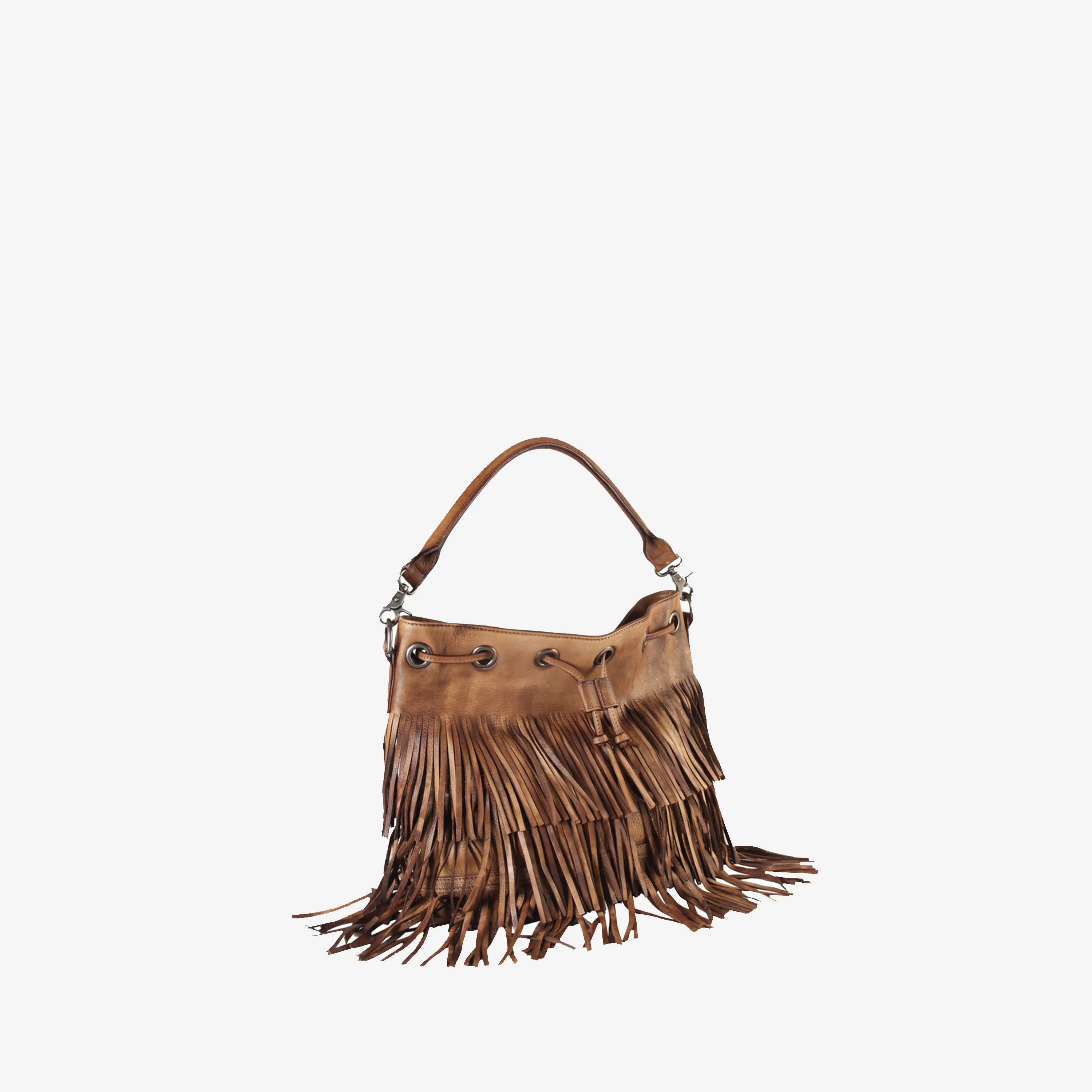 Genuine Leather Fringe Style Large Tote