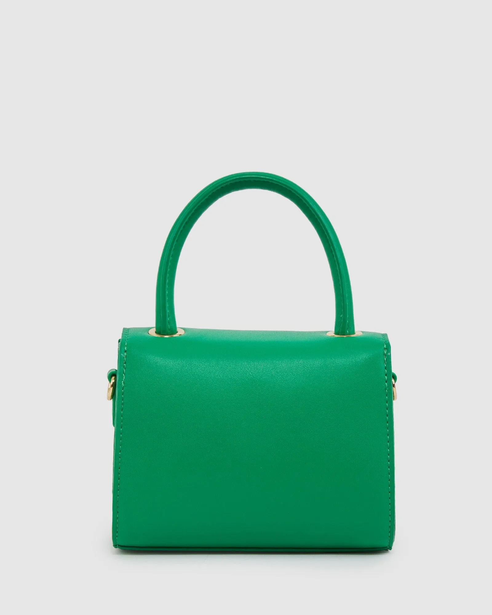Green Kiki Clasp Top Handle Bag