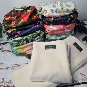 Heavy Duty Reusable Nappies Kit - All In Two Cloth Nappy Kit - Two Part System