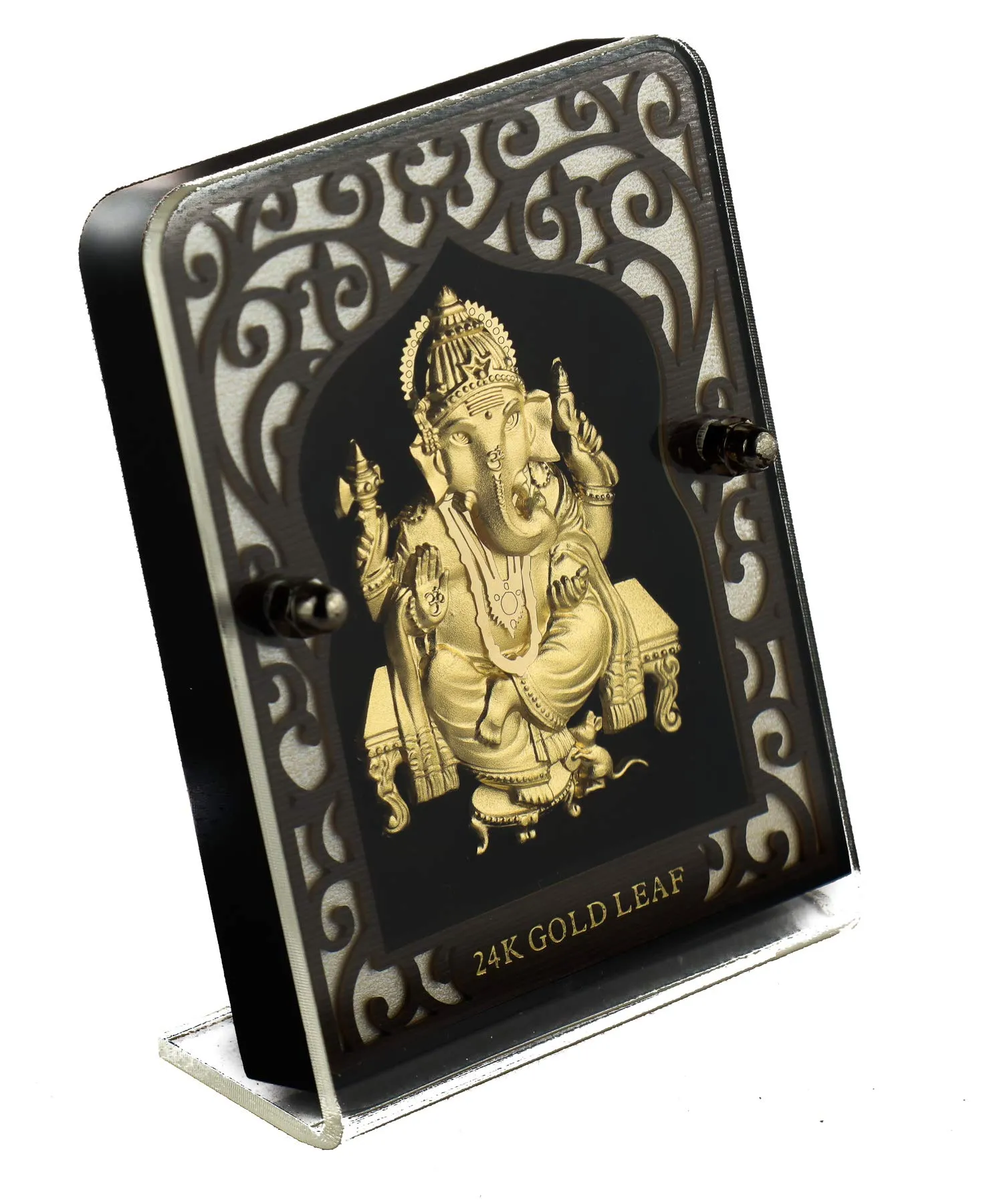 Hem Jewels 999 Gold Ganesh Frame for Gift and Home Décor (4 X 3 Inches)