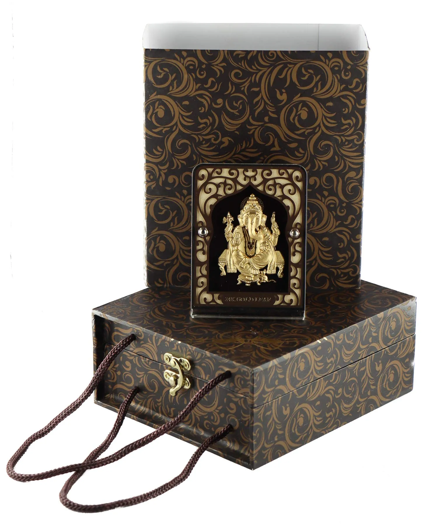 Hem Jewels 999 Gold Ganesh Frame for Gift and Home Décor (4 X 3 Inches)