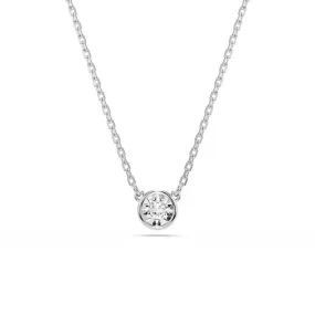 Imber Rhodium Plated White Round Cut Pendant 5696039