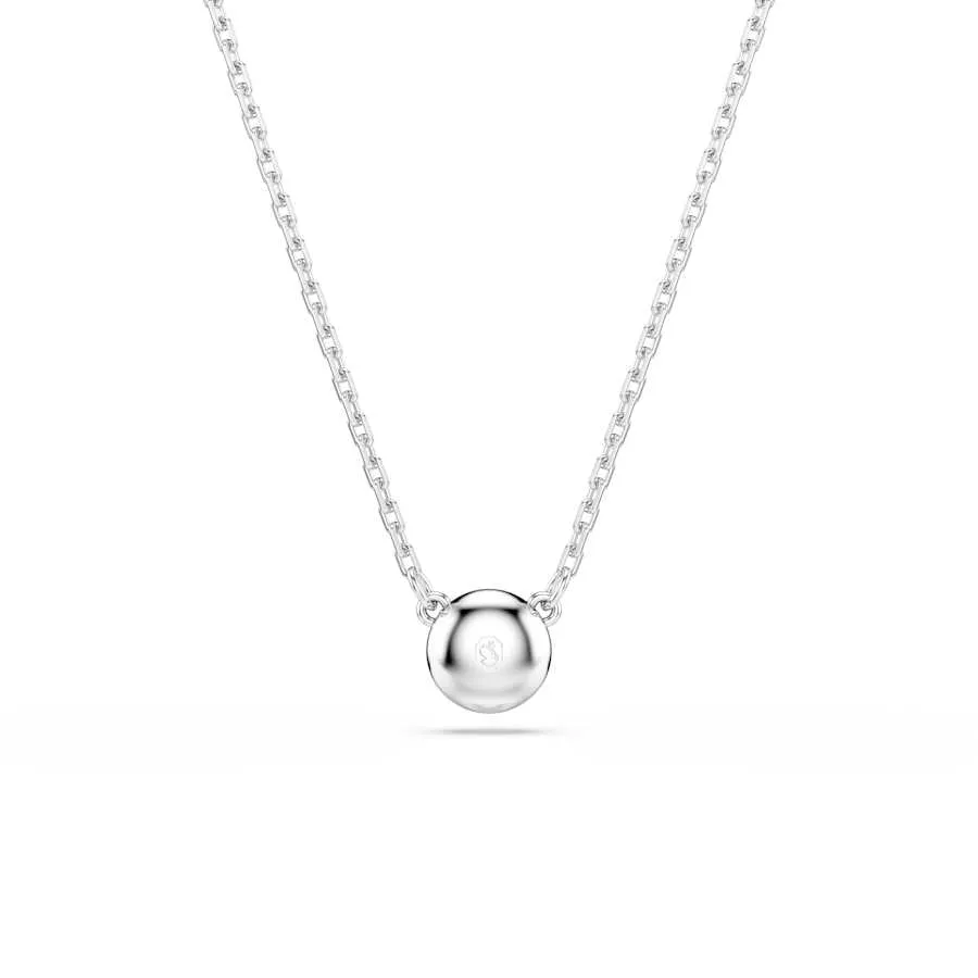 Imber Rhodium Plated White Round Cut Pendant 5696039