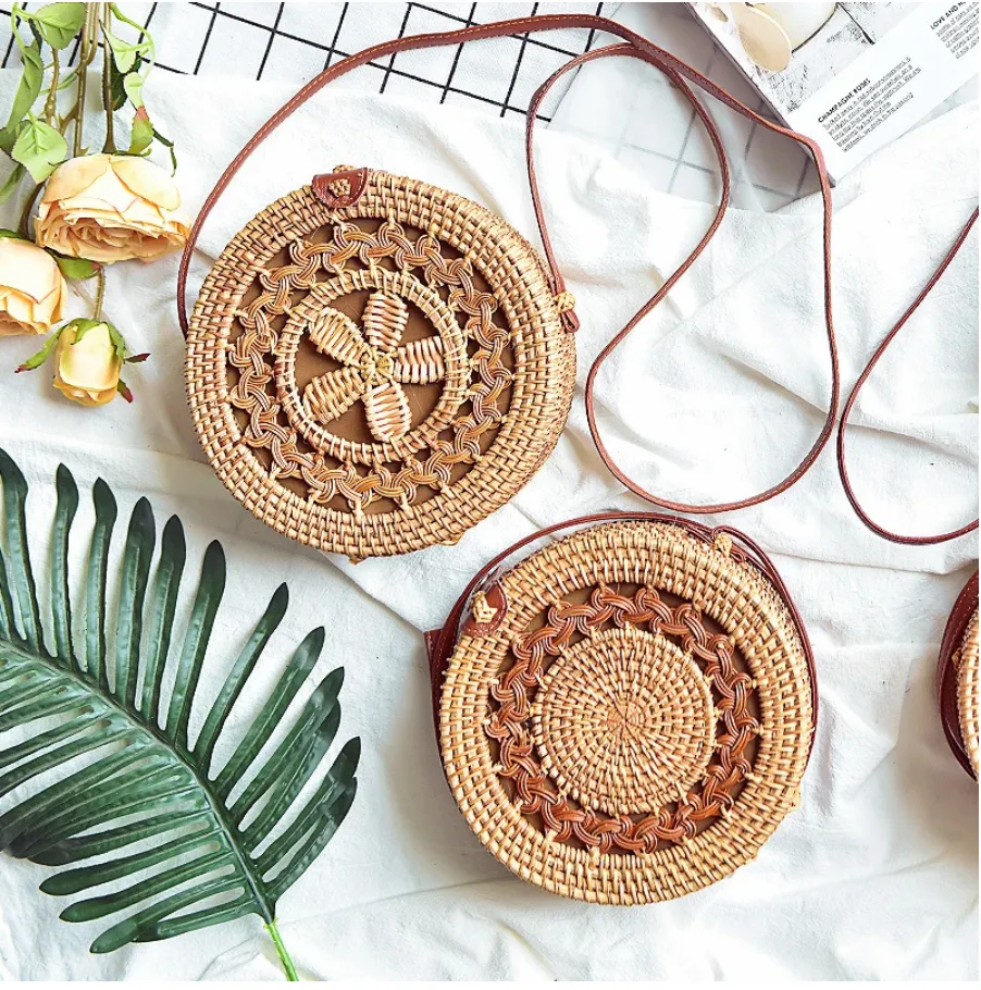 Indah Balinese Pattern Rattan Bag - 10 Patterns
