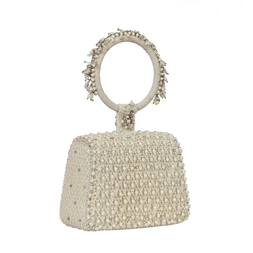 JOEL MINI TRAPEZIUM PRISTINE IVORY WITH BANGLE HANDLE