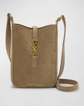 Le 5 A 7 Mini YSL Vertical Bucket Bag in Suede