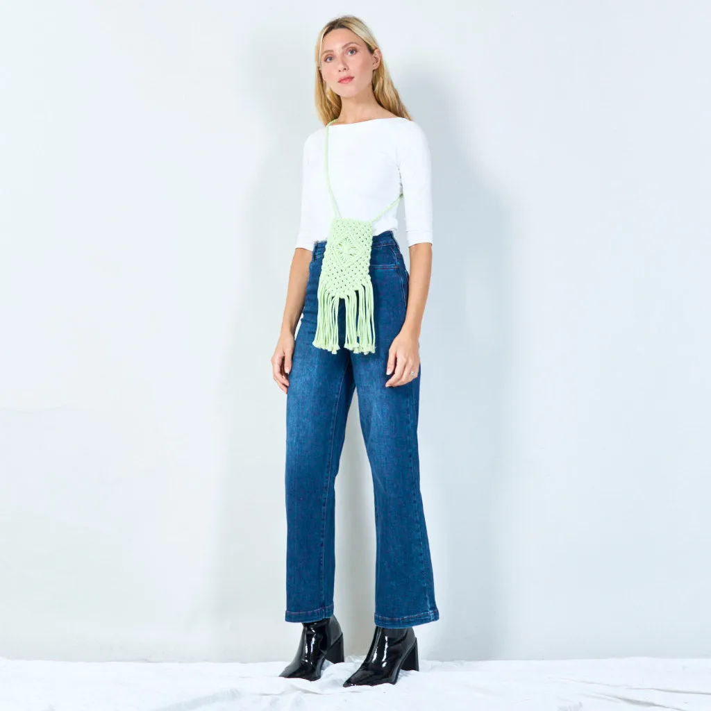 Macramé fringe crossbody bag wholesale