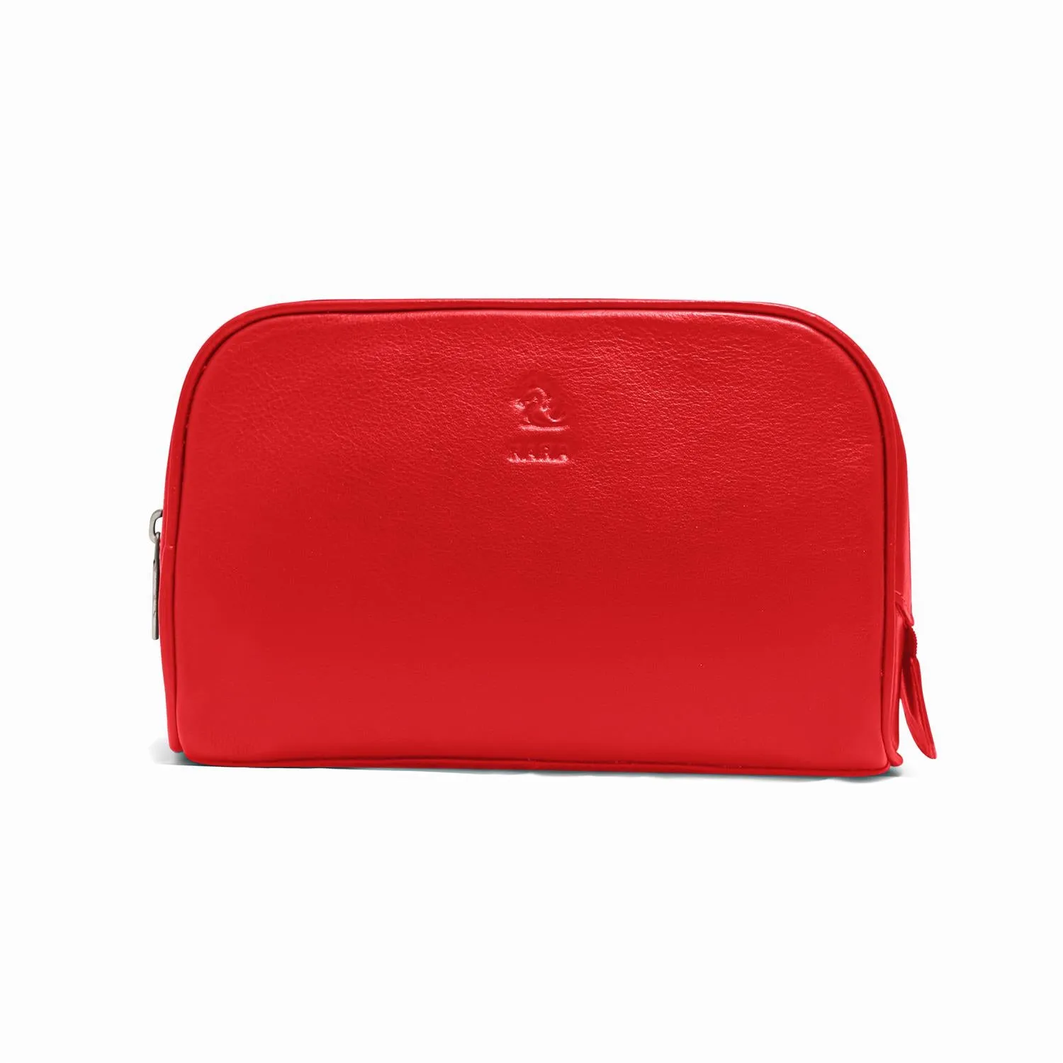 Malia Black Leather Wash Bag for Men and Women