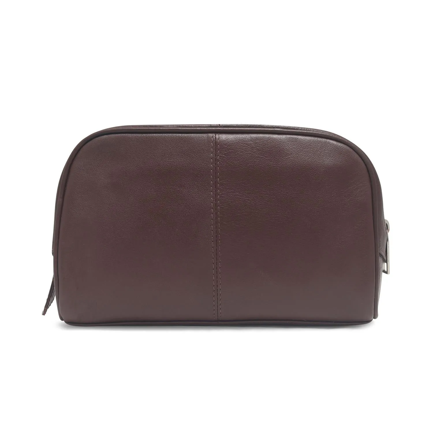 Malia Black Leather Wash Bag for Men and Women