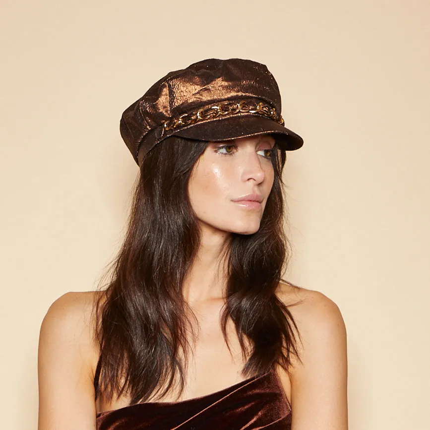 Marina in Chocolate Textured Metallic