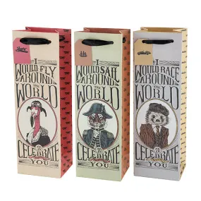 Marketplace: Assorted Adventure Animals Wine Bag