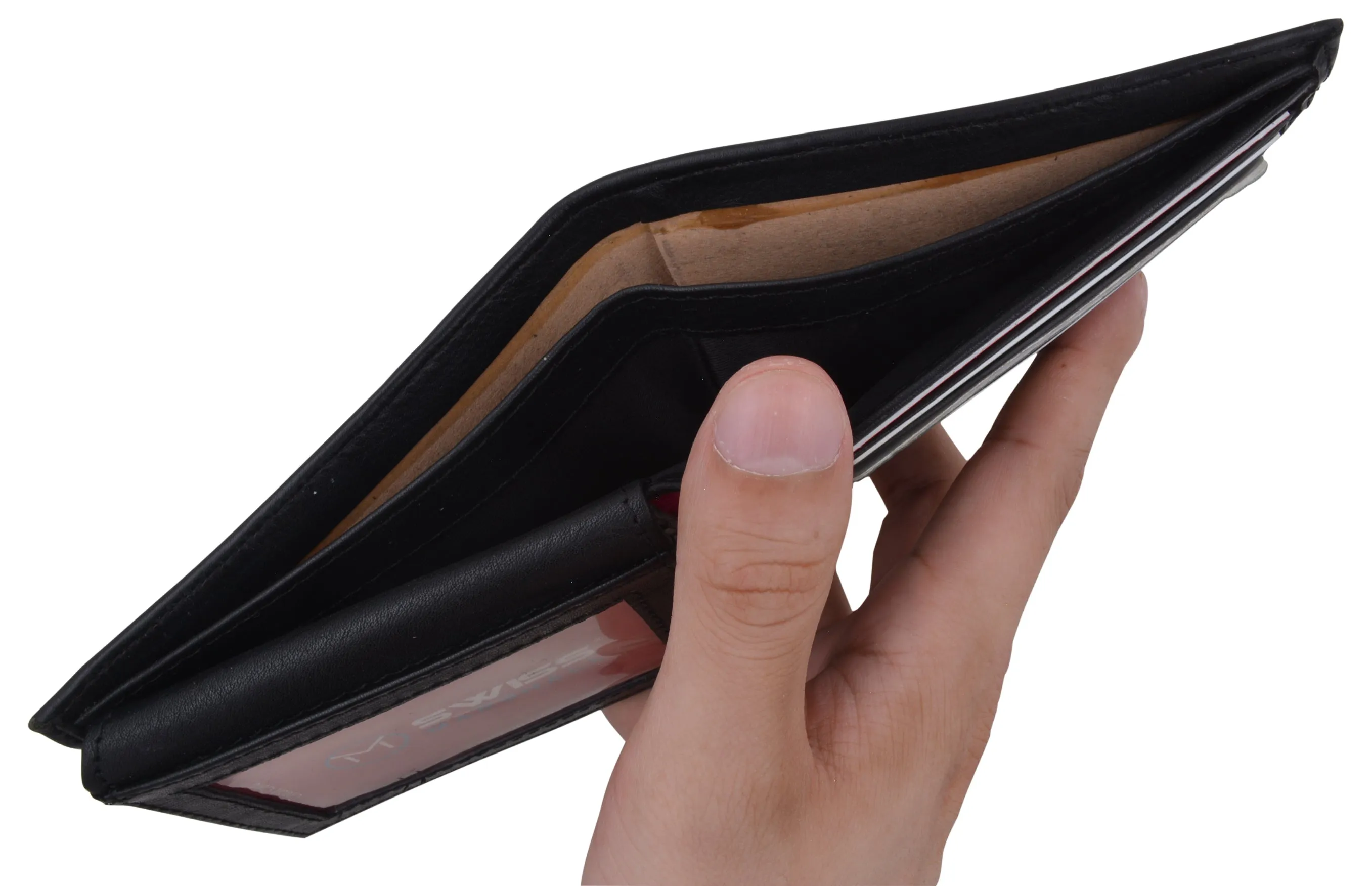 Men's RFID Blocking Premium Leather Classic Bifold 2 ID Card Holder Wallet with Gift Box