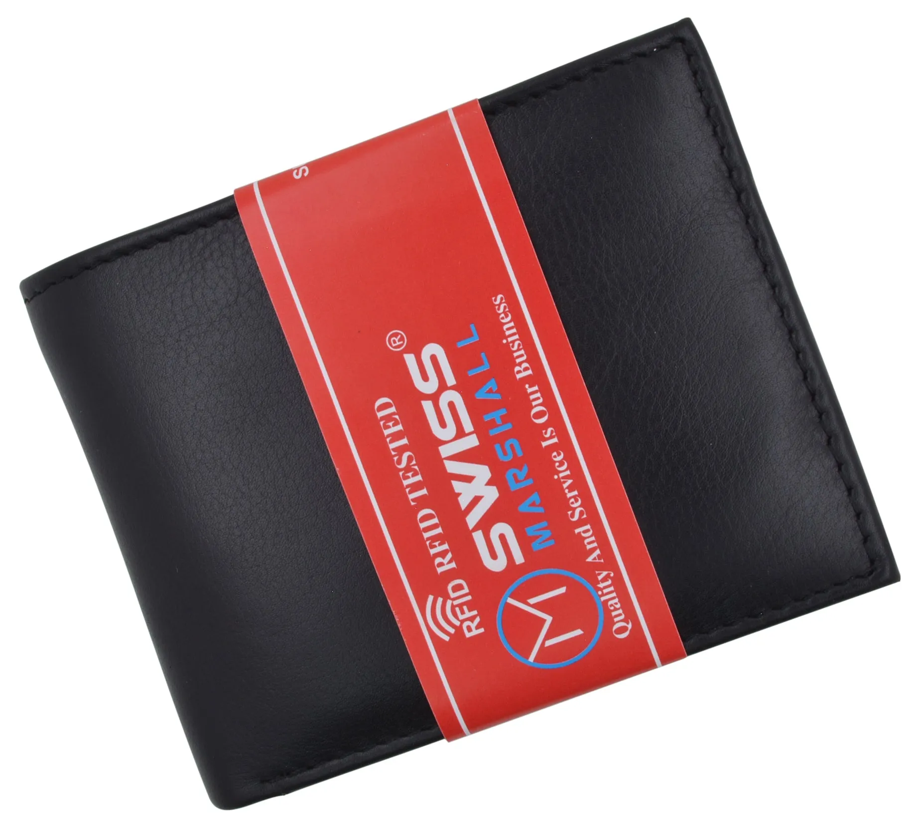 Men's RFID Blocking Premium Leather Classic Bifold 2 ID Card Holder Wallet with Gift Box
